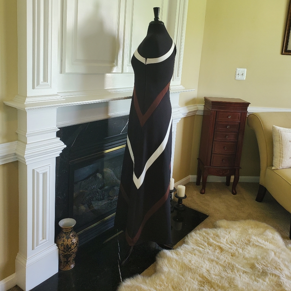 VINTAGE ONE SHOULDER MAXI DRESS - Picture 5 of 7